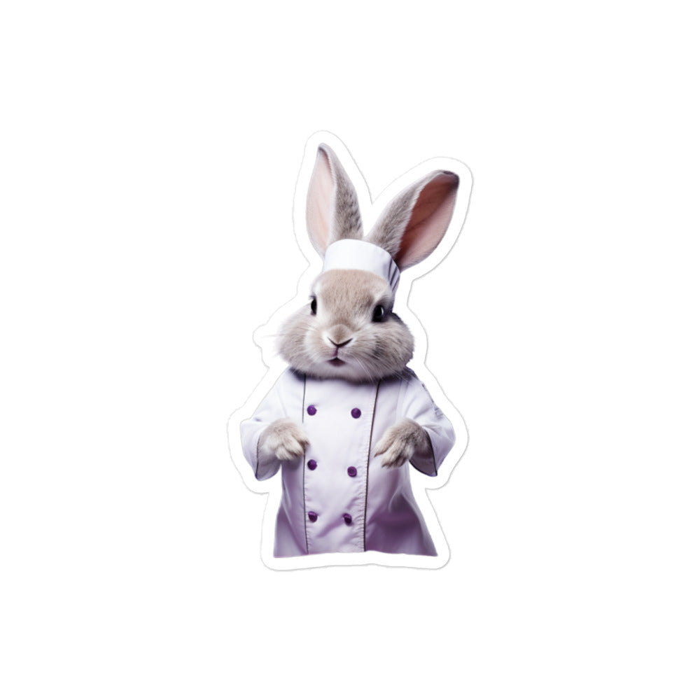 Lilac Chef Bunny Sticker - Stickerfy.ai