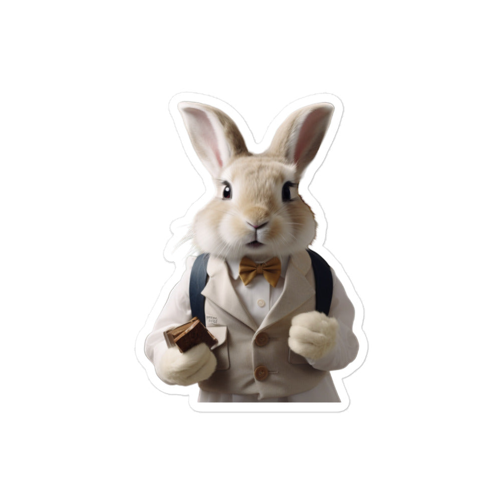 Lionhead Welcoming Hotel Bunny Sticker - Stickerfy.ai