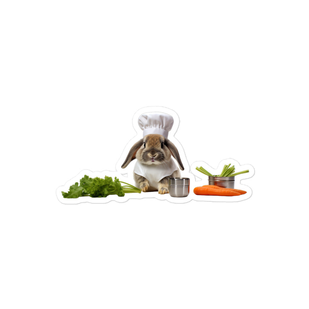 Mini Lop Chef Bunny Sticker - Stickerfy.ai