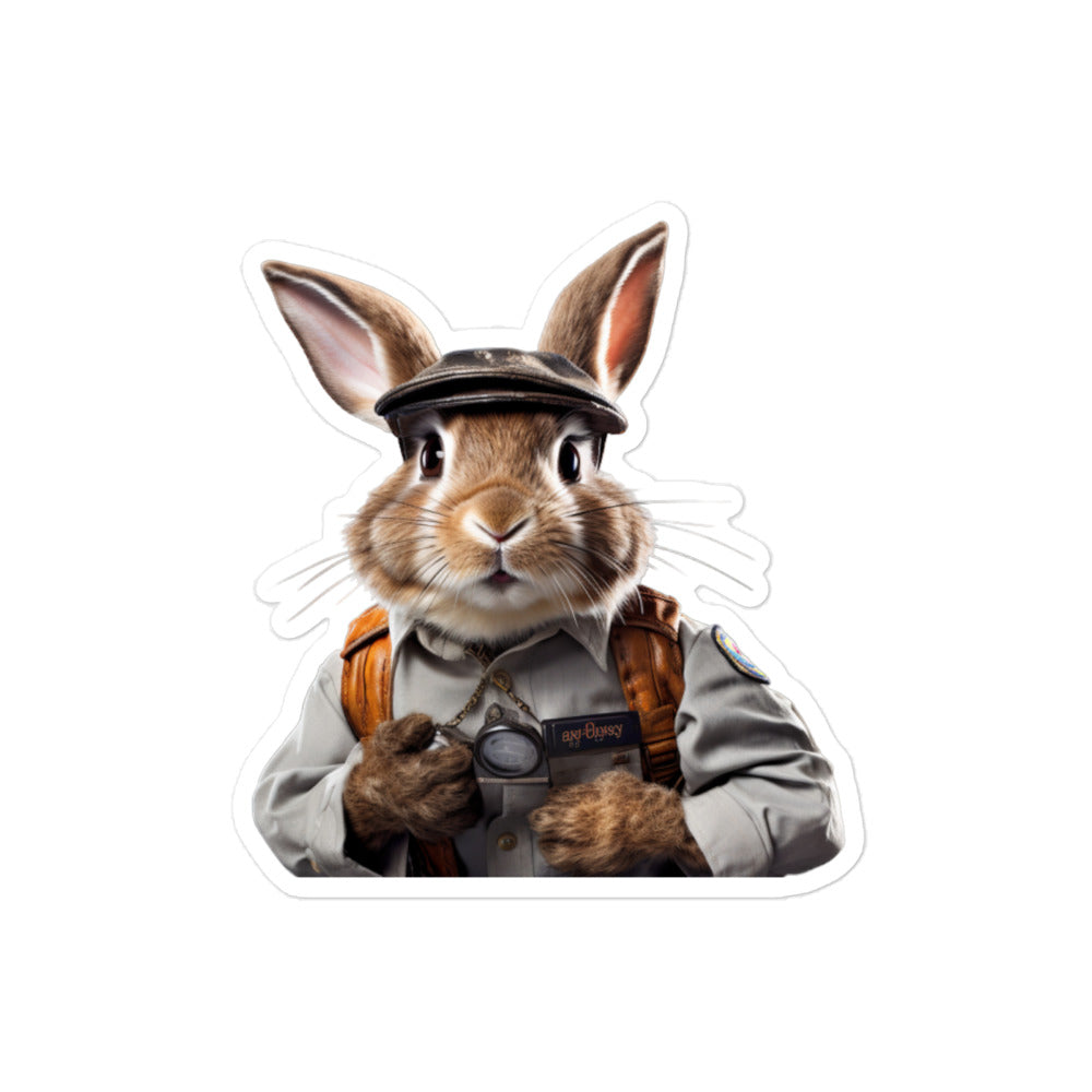 Mini Rex Transit Operator Bunny Sticker - Stickerfy.ai