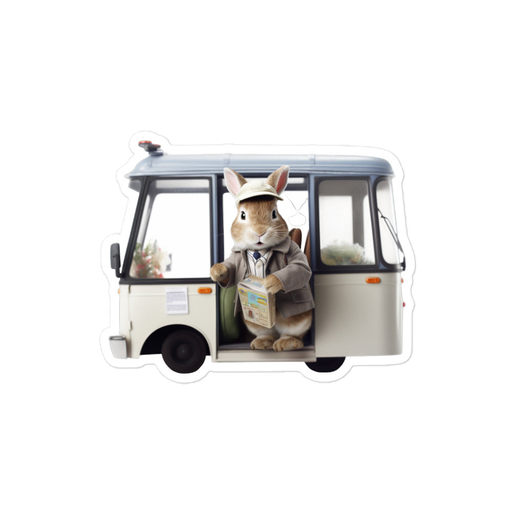 Mini Rex Transit Operator Bunny Sticker - Stickerfy.ai