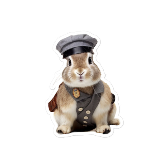 Mini Rex Transit Operator Bunny Sticker - Stickerfy.ai