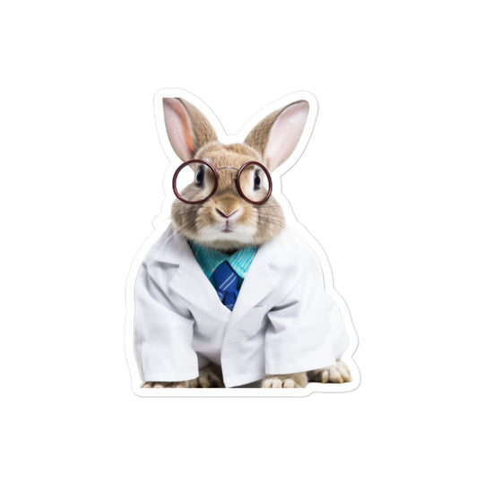 Mini Rex Compassionate Doctor Bunny Sticker - Stickerfy.ai