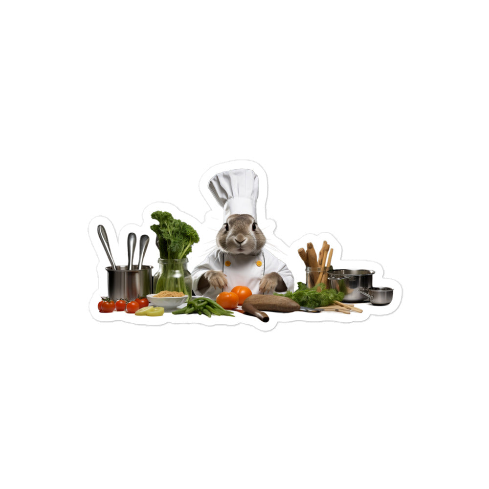 Mini Rex Chef Bunny Sticker - Stickerfy.ai
