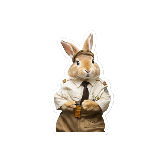 Mini Satin Transit Operator Bunny Sticker - Stickerfy.ai