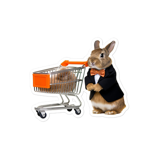 Netherland Dwarf Persuasive Sales Bunny Sticker - Stickerfy.ai