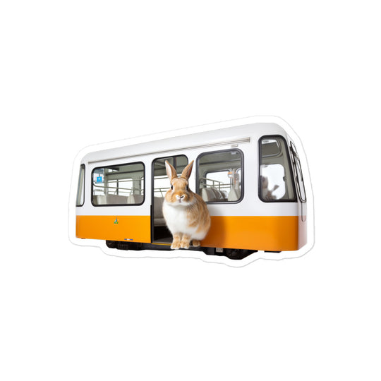 Netherland Dwarf Transit Operator Bunny Sticker - Stickerfy.ai