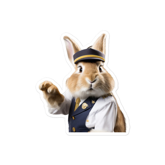 Netherland Dwarf Transit Operator Bunny Sticker - Stickerfy.ai