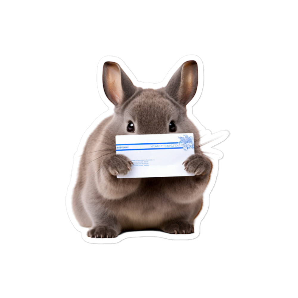 Netherland Dwarf Mail Carrier Bunny Sticker - Stickerfy.ai