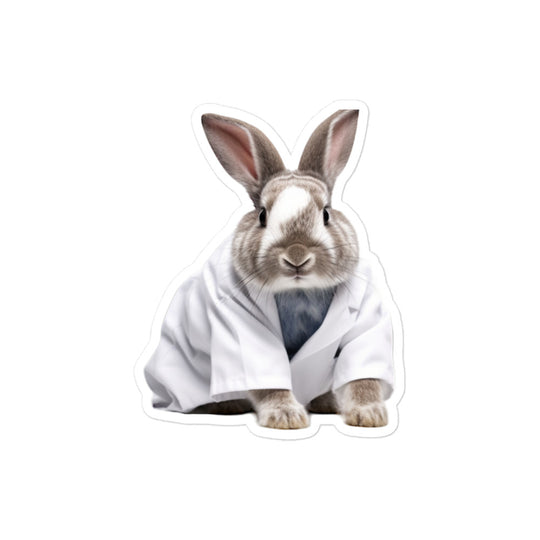 Netherland Dwarf Compassionate Doctor Bunny Sticker - Stickerfy.ai