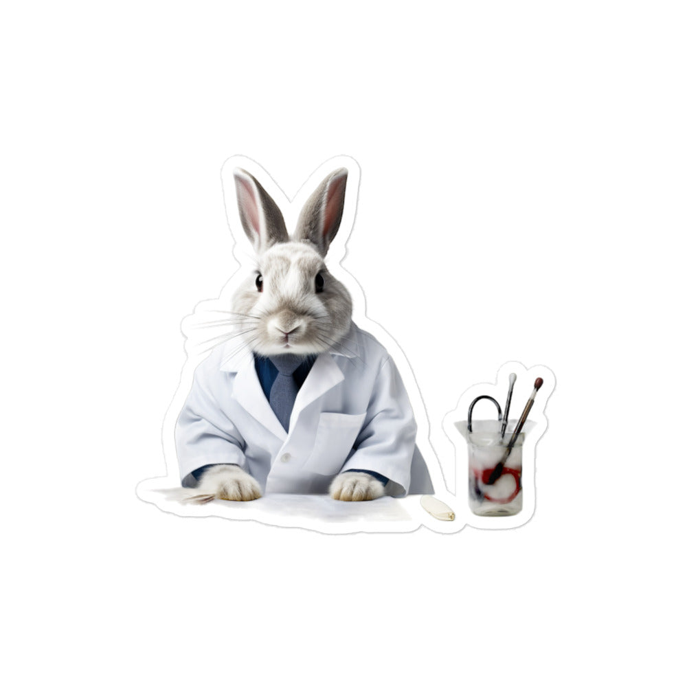 Netherland Dwarf Compassionate Doctor Bunny Sticker - Stickerfy.ai