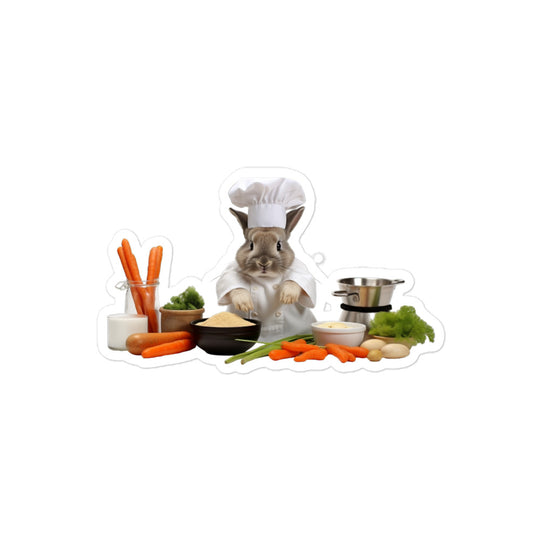 Netherland Dwarf Chef Bunny Sticker - Stickerfy.ai