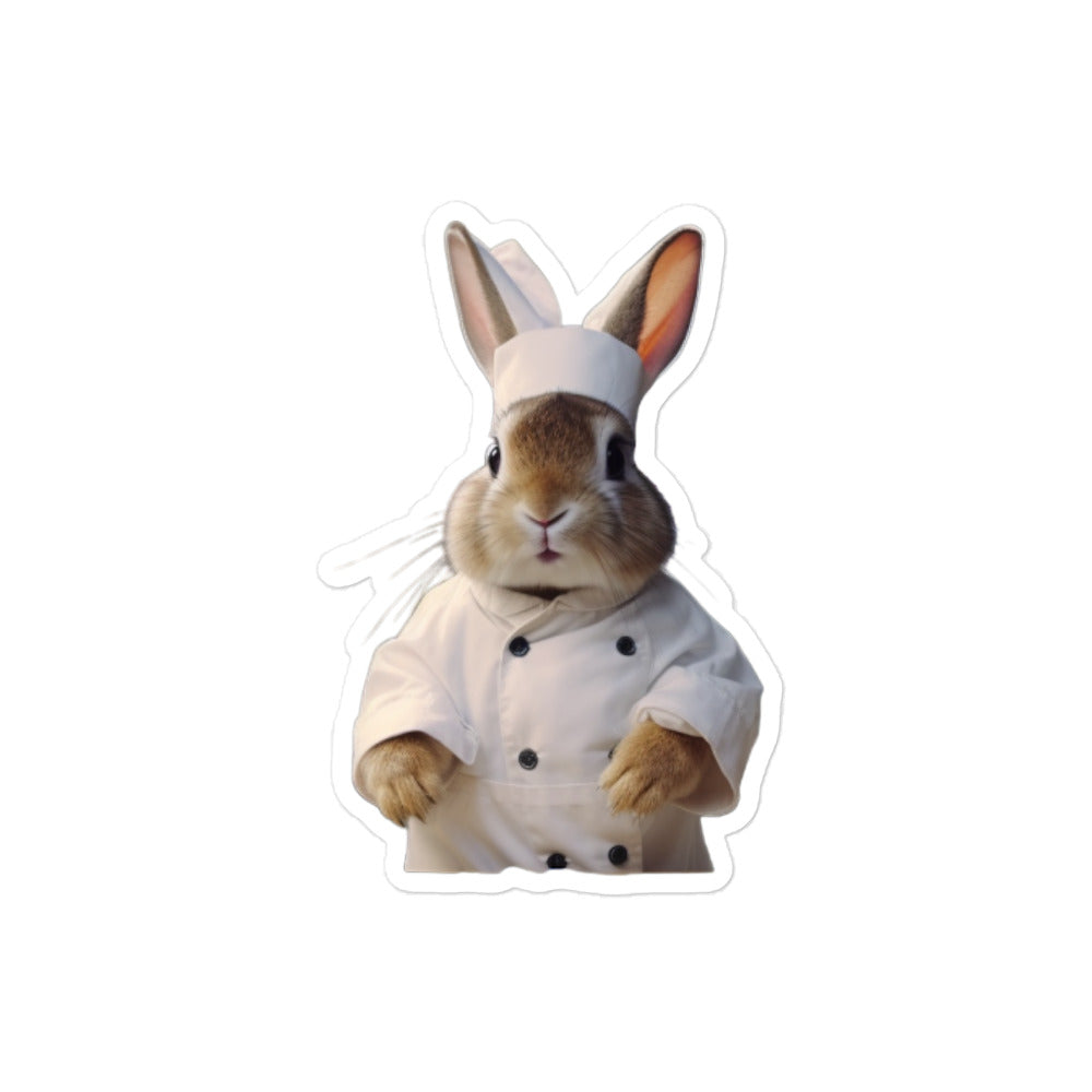 Netherland Dwarf Chef Bunny Sticker - Stickerfy.ai