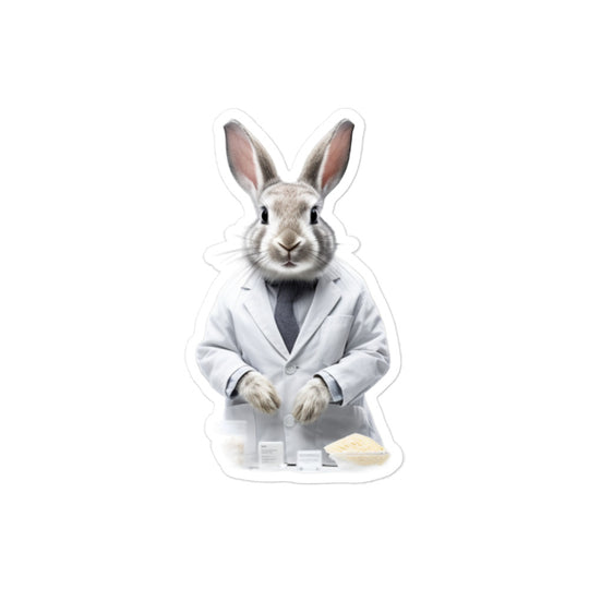 New Zealand Knowledgeable Pharmacist Bunny Sticker - Stickerfy.ai