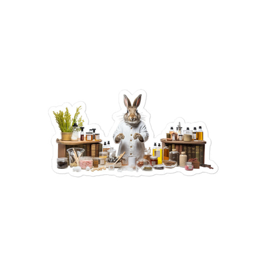 New Zealand Knowledgeable Pharmacist Bunny Sticker - Stickerfy.ai