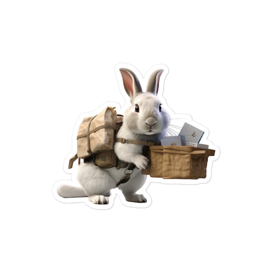 New Zealand Mail Carrier Bunny Sticker - Stickerfy.ai