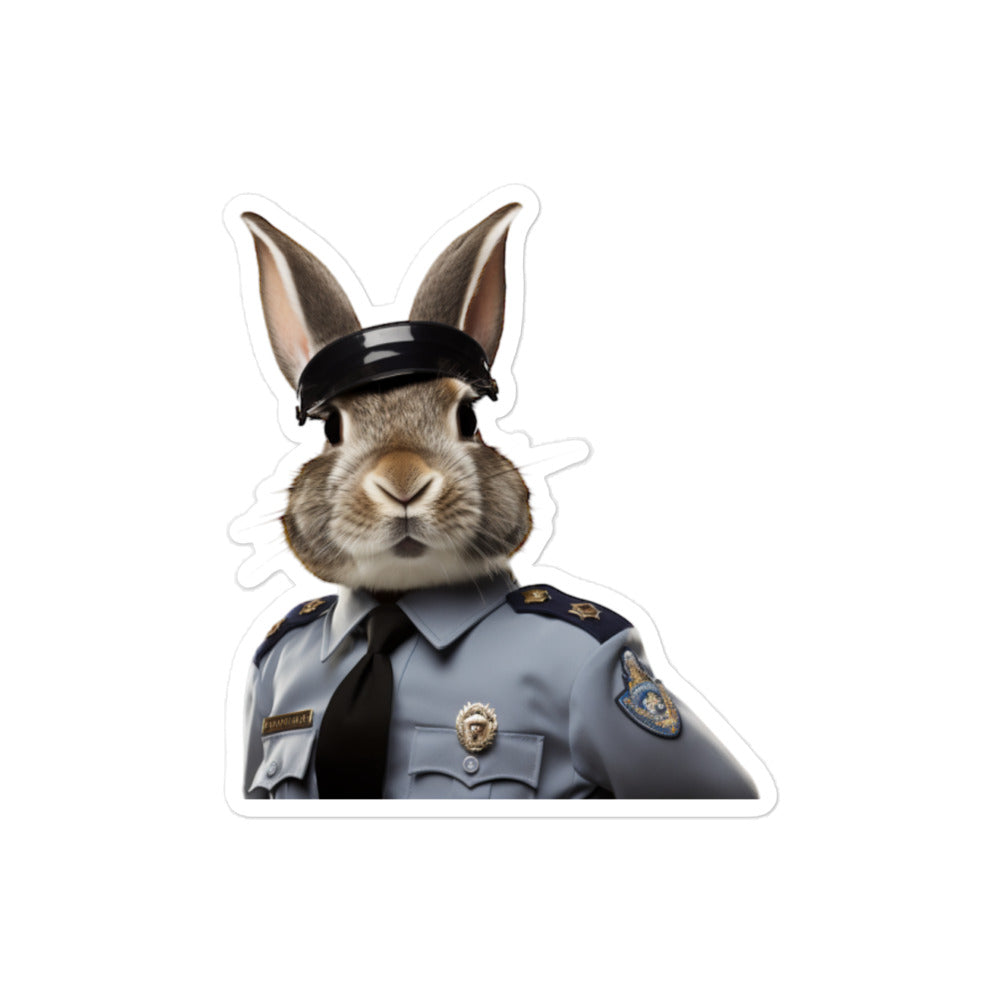 Rhinelander Security Officer Bunny Sticker - Stickerfy.ai