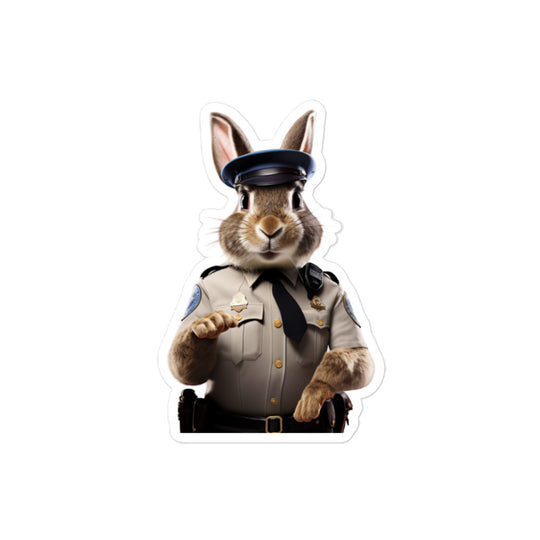 Rhinelander Security Officer Bunny Sticker - Stickerfy.ai