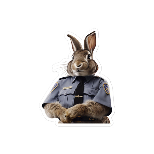 Rhinelander Security Officer Bunny Sticker - Stickerfy.ai