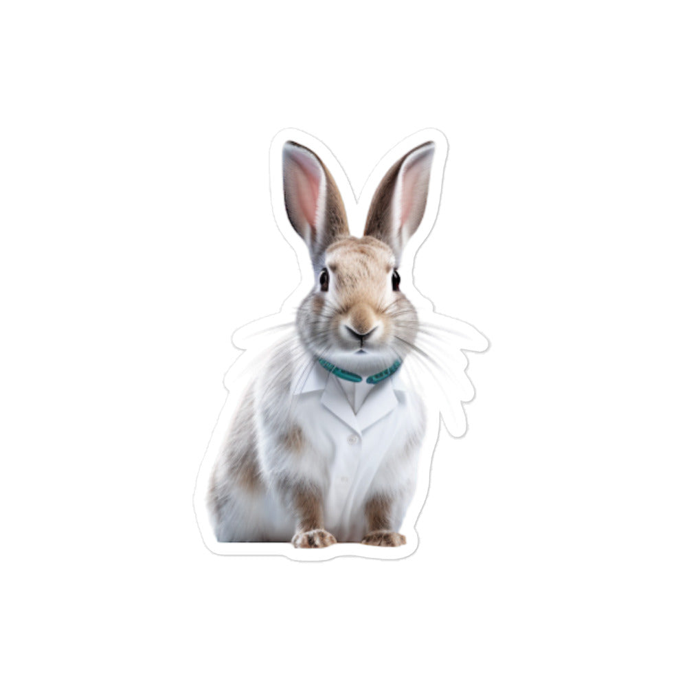 Rhinelander Knowledgeable Pharmacist Bunny Sticker - Stickerfy.ai