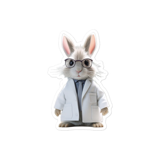 Rhinelander Knowledgeable Pharmacist Bunny Sticker - Stickerfy.ai