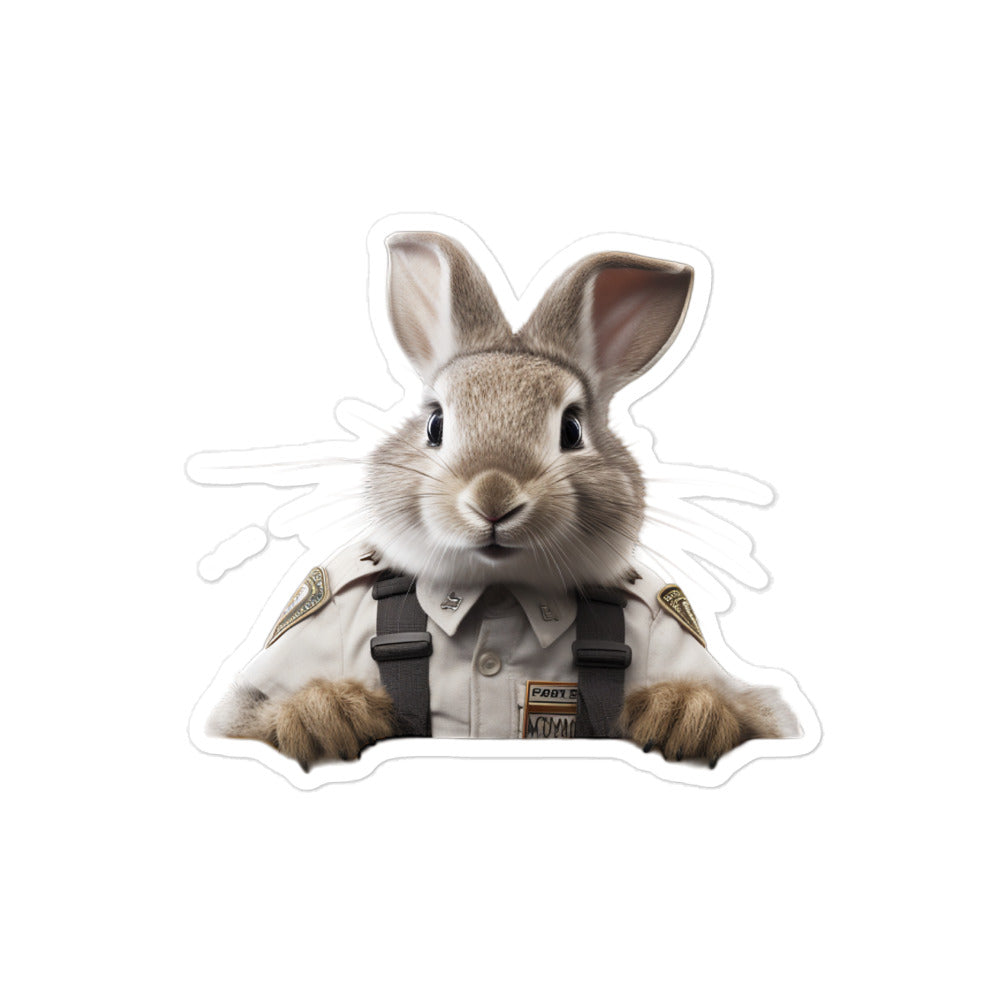 Silver Marten Transit Operator Bunny Sticker - Stickerfy.ai