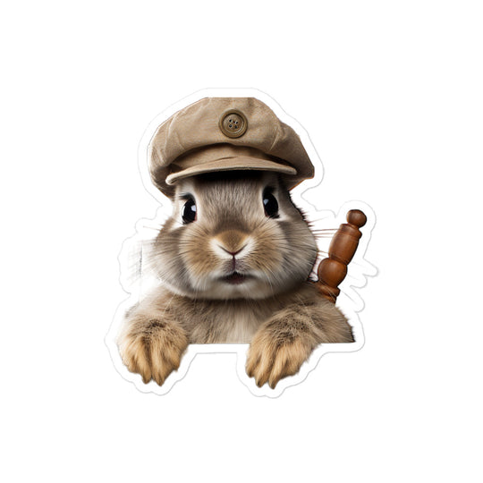 Silver Marten Transit Operator Bunny Sticker - Stickerfy.ai