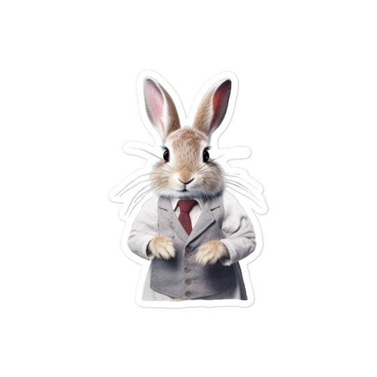 Polish Knowledgeable Pharmacist Bunny Sticker - Stickerfy.ai