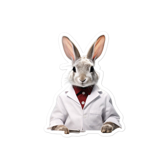 Polish Knowledgeable Pharmacist Bunny Sticker - Stickerfy.ai