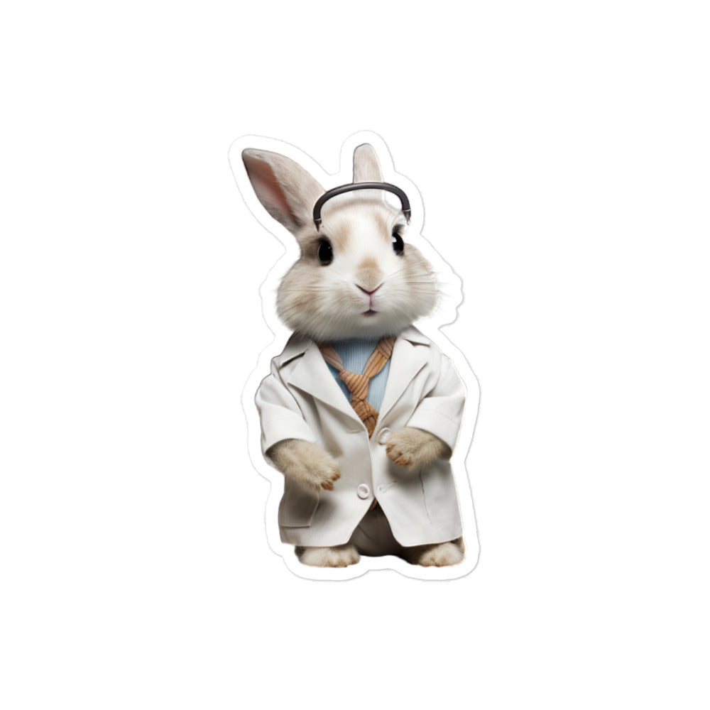 Thrianta Compassionate Doctor Bunny Sticker - Stickerfy.ai