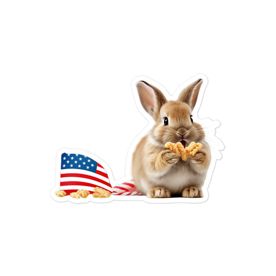 American Bunny Sticker - Stickerfy.ai