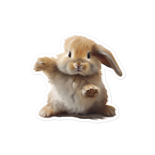 Mini Lop Bunny Sticker - Stickerfy.ai