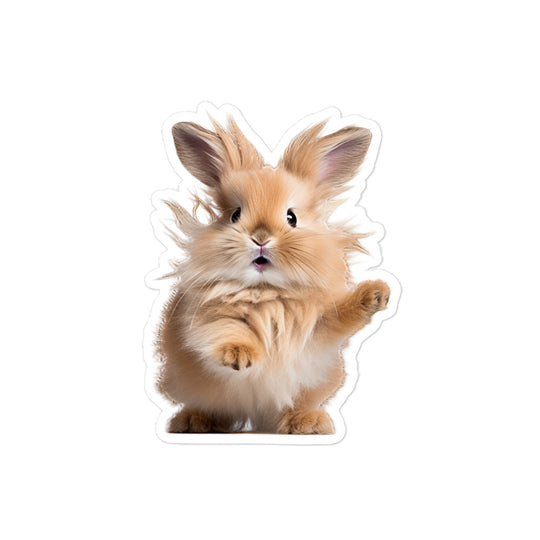 Lionhead Bunny Sticker - Stickerfy.ai