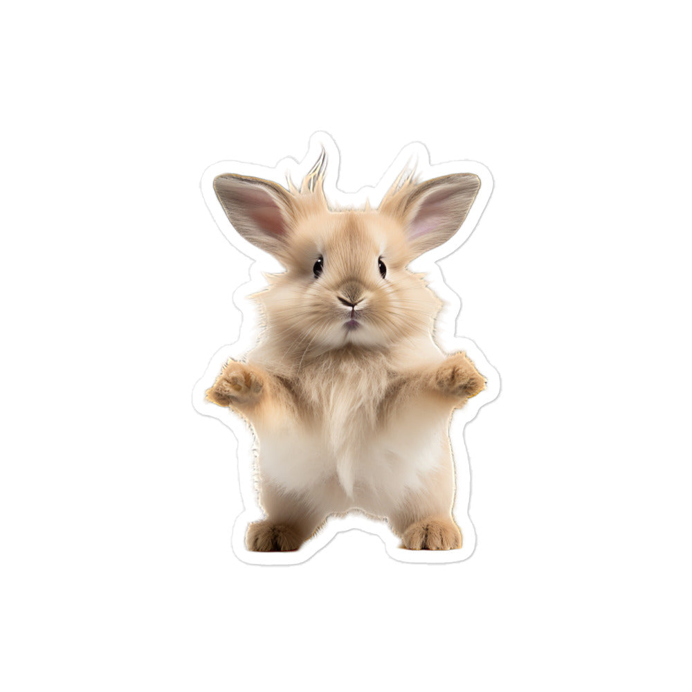 Lionhead Bunny Sticker - Stickerfy.ai