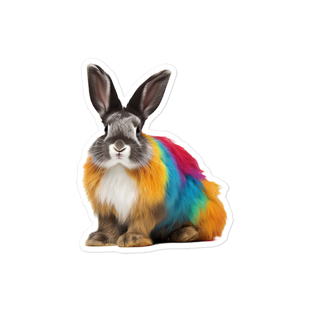 Harlequin Bunny Sticker - Stickerfy.ai