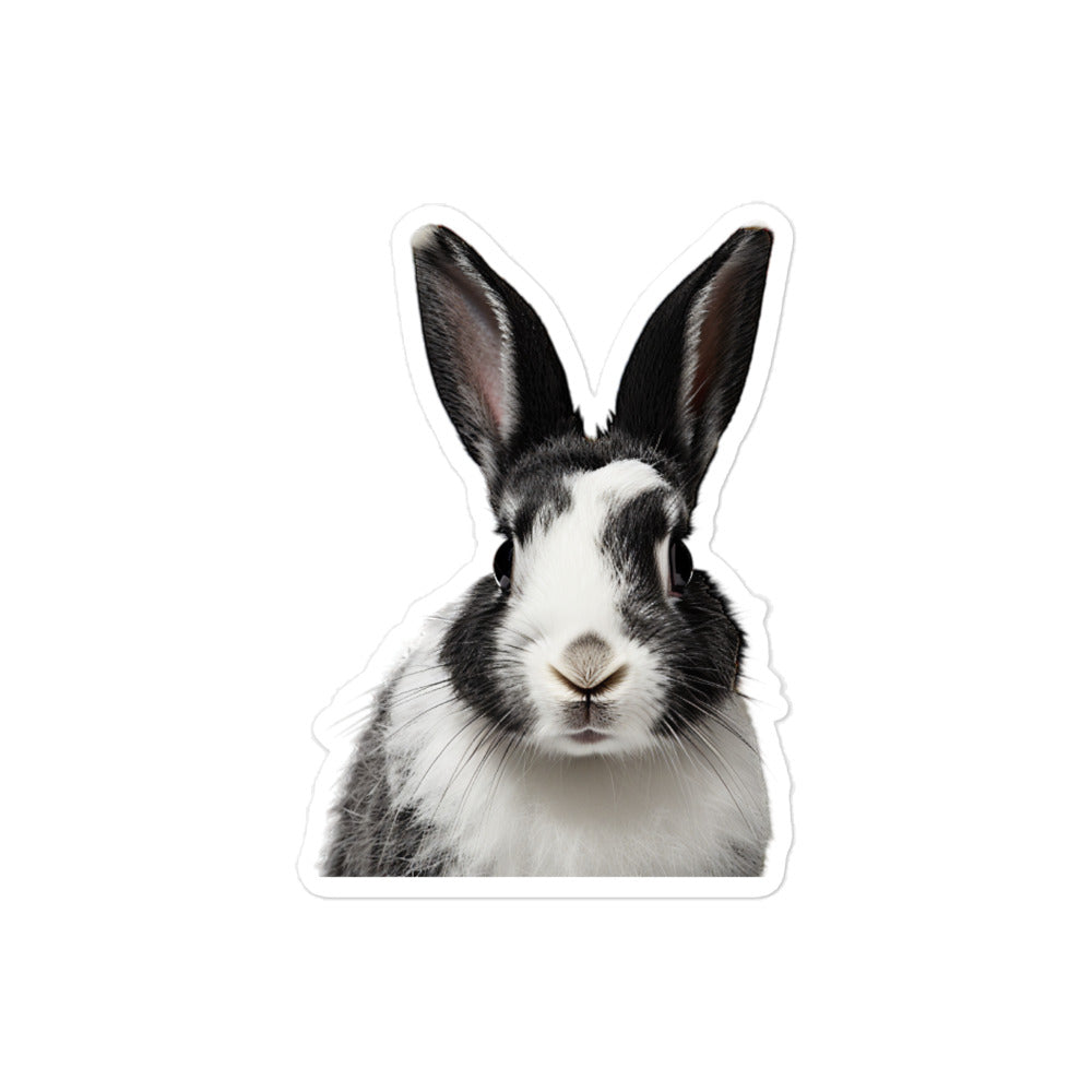 Harlequin Bunny Sticker - Stickerfy.ai