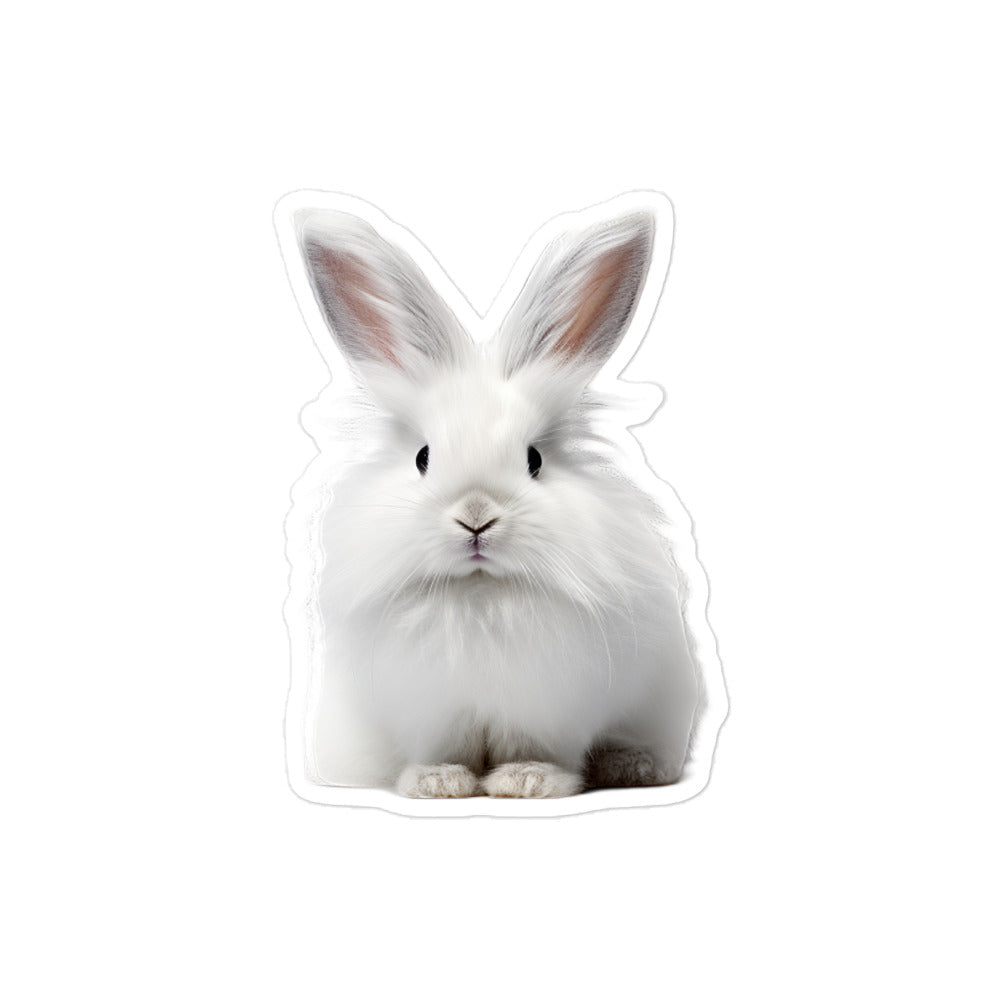 French Angora Bunny Sticker - Stickerfy.ai