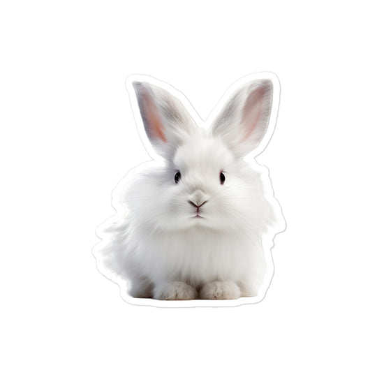 French Angora Bunny Sticker - Stickerfy.ai