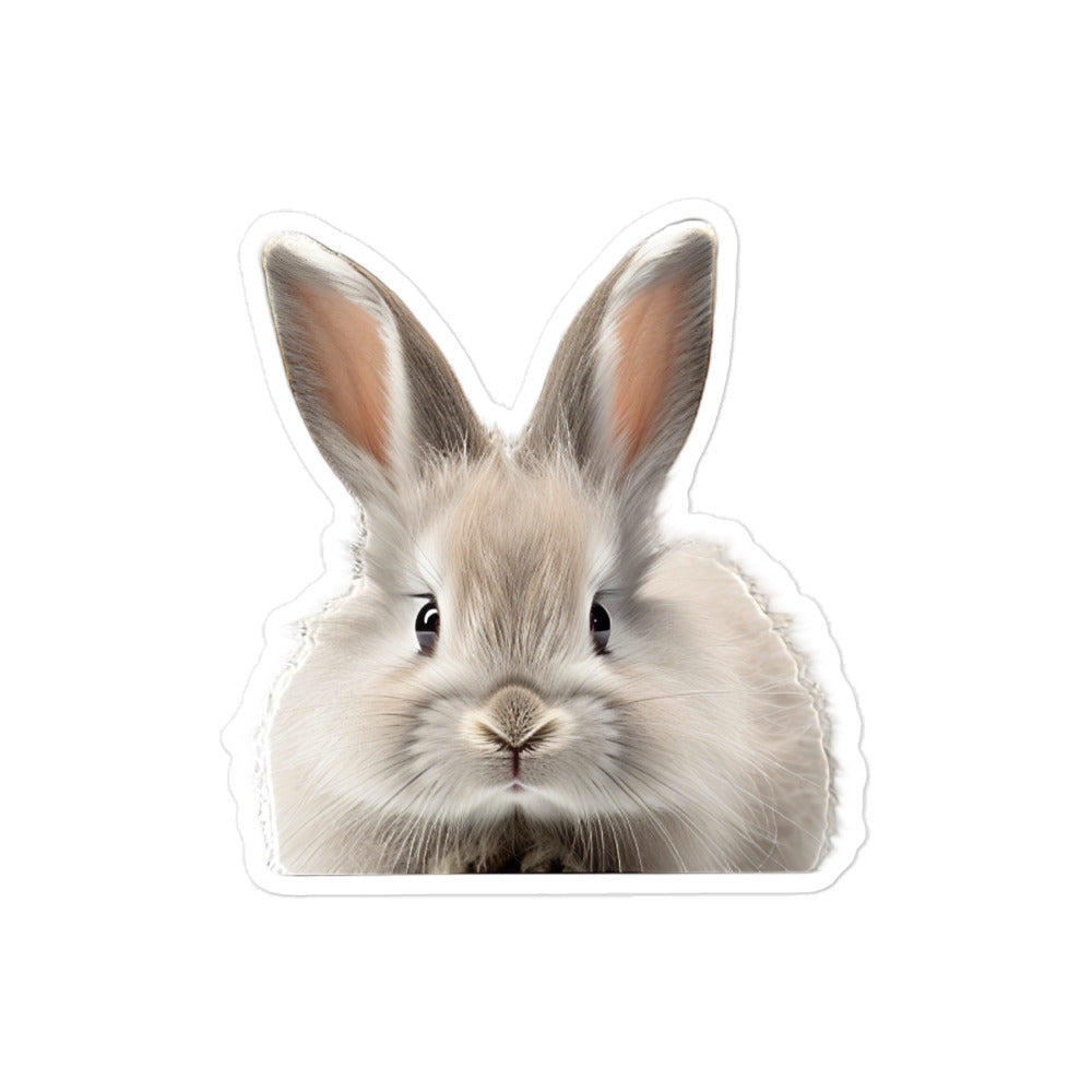 Jersey Wooly Bunny Sticker - Stickerfy.ai