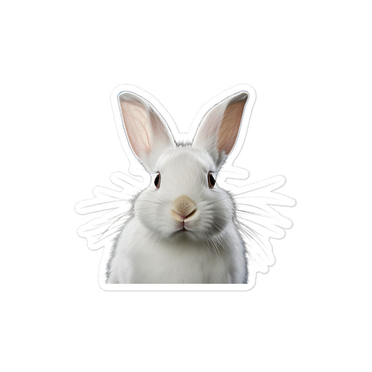 Florida White Bunny Sticker - Stickerfy.ai