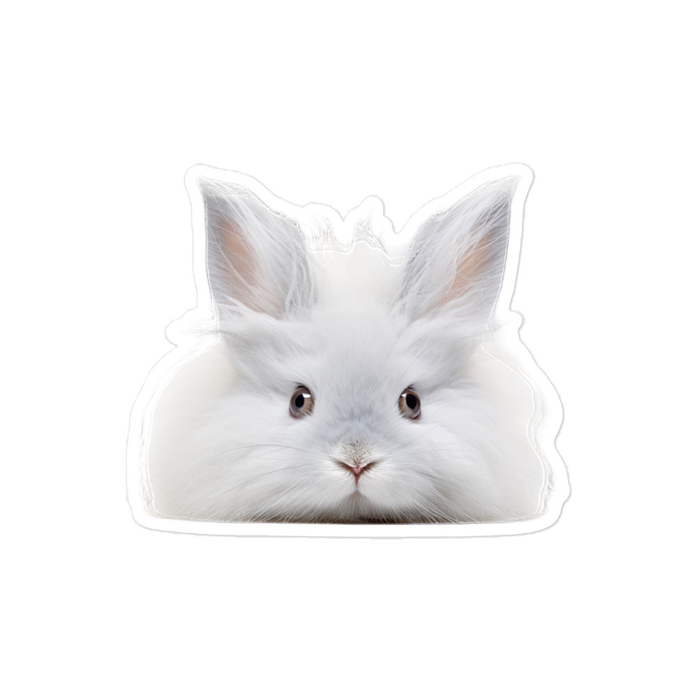 French Angora Bunny Sticker - Stickerfy.ai