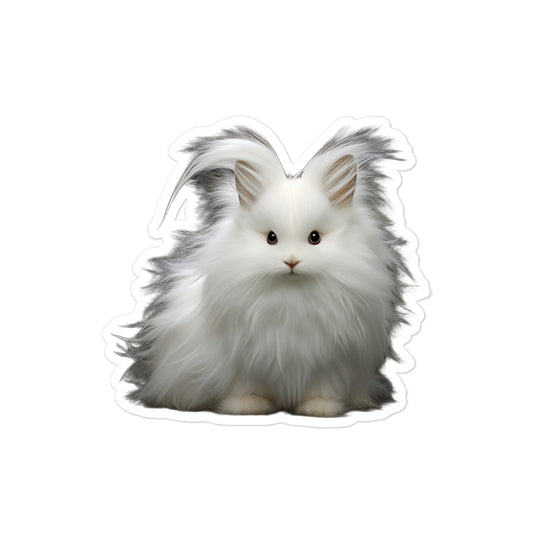 French Angora Bunny Sticker - Stickerfy.ai