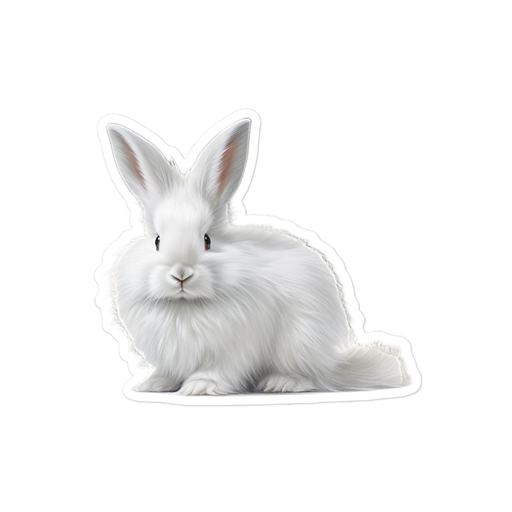 Satin Angora Bunny Sticker - Stickerfy.ai