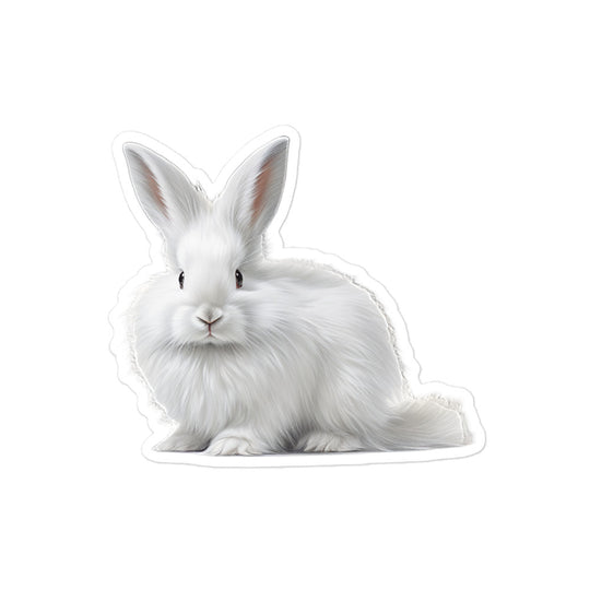 Satin Angora Bunny Sticker - Stickerfy.ai