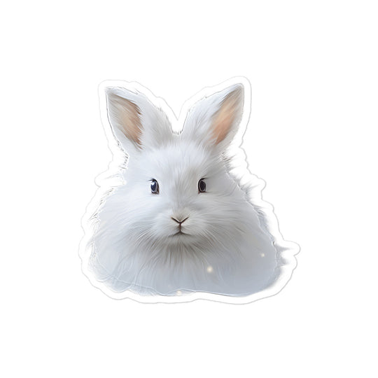 Satin Angora Bunny Sticker - Stickerfy.ai