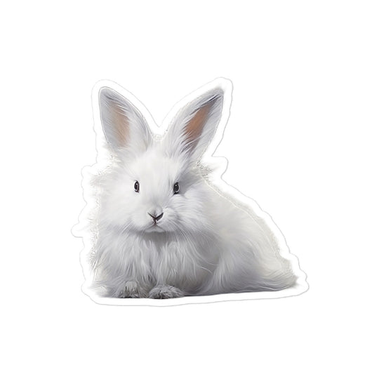 Satin Angora Bunny Sticker - Stickerfy.ai