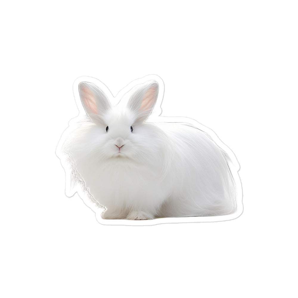 Satin Angora Bunny Sticker - Stickerfy.ai