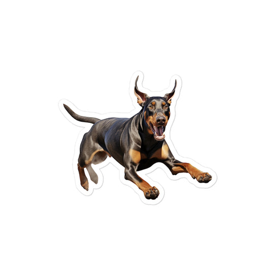 Doberman Sticker - Stickerfy.ai