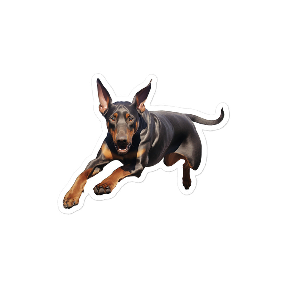 Doberman Sticker - Stickerfy.ai