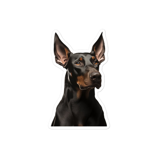 Doberman Sticker - Stickerfy.ai